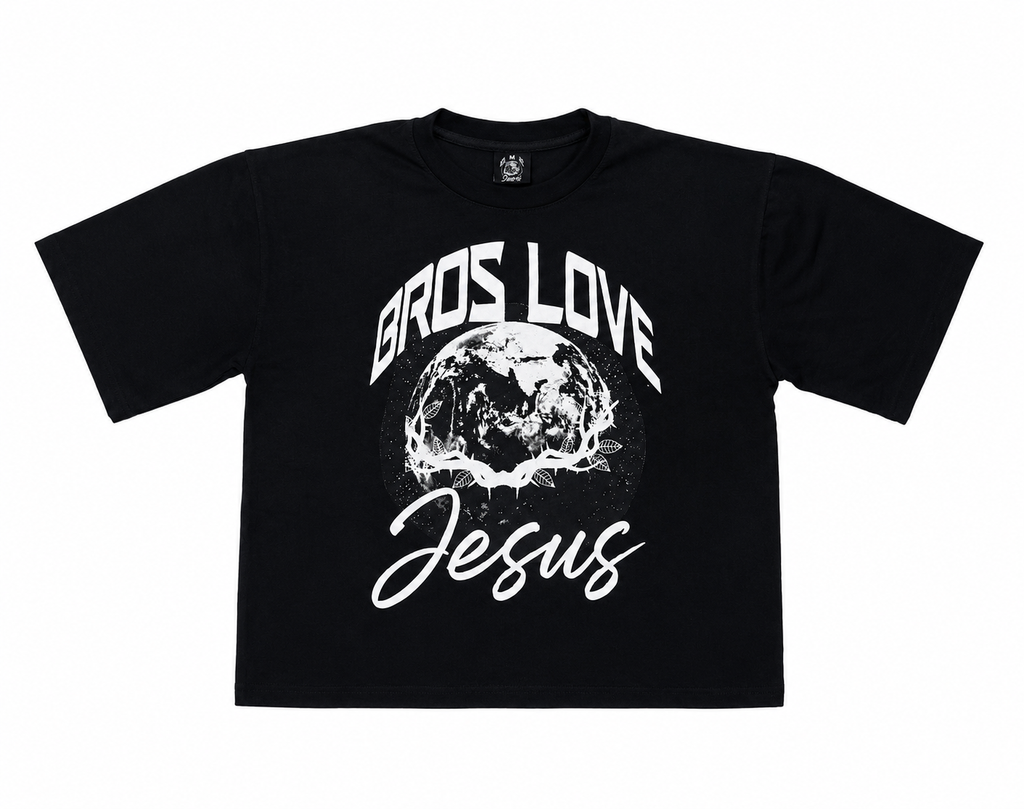 HERE I AM, SEND ME! - BLACK BOXY CROPPED T-SHIRT